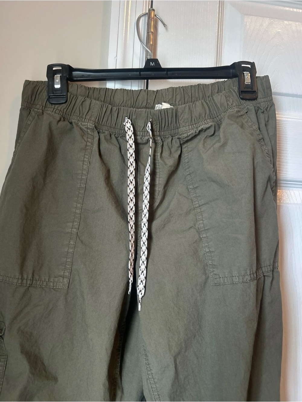 Women’s Olive Drawstring Casual cargo Pants